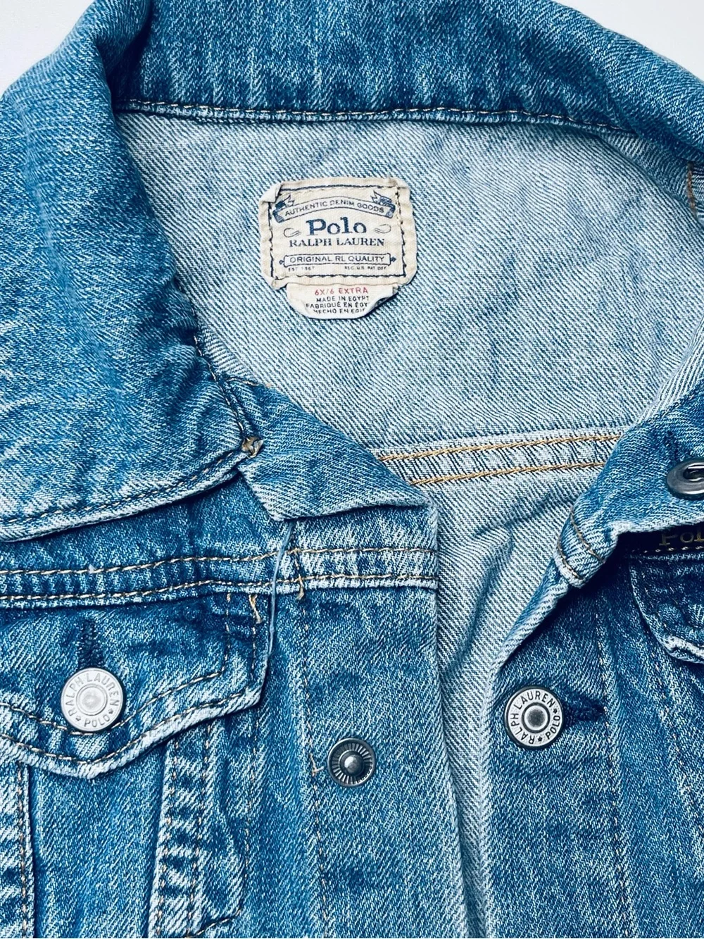 Ralph Lauren Kids Distressed Blue Denim Jacket